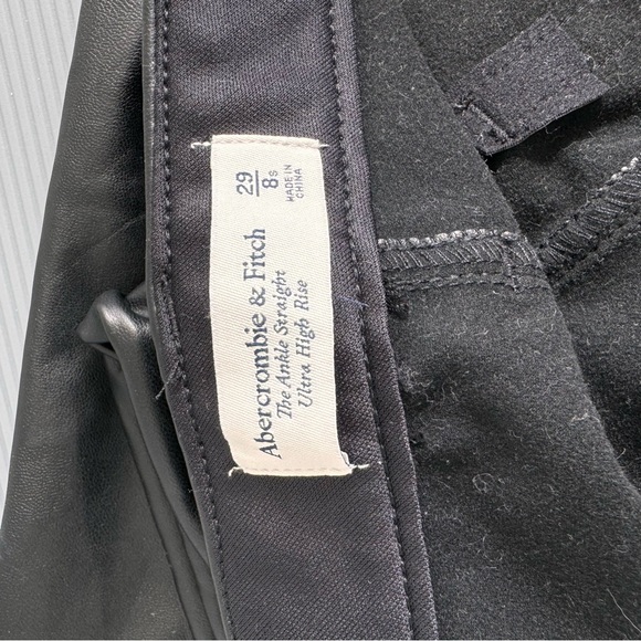 Abercrombie & Fitch Vegan Leather Straight Ankle Pants - Picture 8 of 8